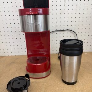 KENMORE Programmable Single Serve Coffee Maker Red Stainless Steel Black