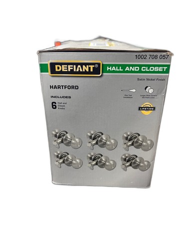 Defiant Hartford Satin Nickel Hall/ Closet Door Knob Contractor Pack (6-Piece) - Image 8