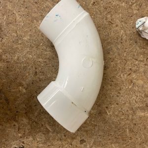 Charlotte Pipe 3 in. PVC DWV 90-Degree Long Sweep Elbow Fitting