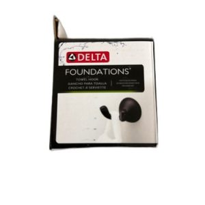 Delta Foundations Wall Mount Towel J-Hook Robe Hook Matte Black