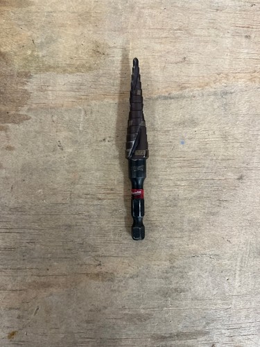 Milwaukee SHOCKWAVE 1/8"-1/2" #1 Impact-Rated Titanium Step Drill Bit 13-Steps