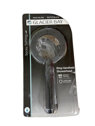 Glacier Bay 1.8 GPM 4.5 in. Wall Mount Handheld Shower Head Matte Black - Image 5