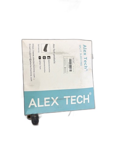 Alex Tech 1 in. 10 ft. Cable Management Sleeve Cord Organizer Black