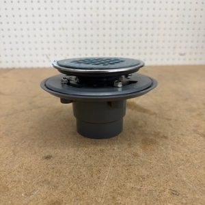 Oatey Round Gray PVC Shower Drain 4-3/16" Round Chrome Cover