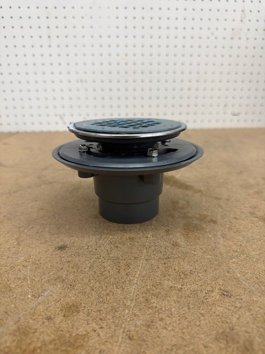 Oatey Round Gray PVC Shower Drain 4-3/16" Round Chrome Cover