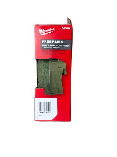 Milwaukee Men's Large Green Cotton/Polyester Short-Sleeve Hybrid Work T-Shirt - Image 12