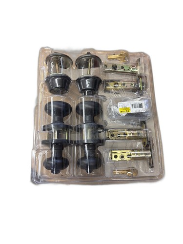 Kwikset Cove Venetian Bronze Keyed Entry Door Knob & Deadbolt Project Pack - Image 6
