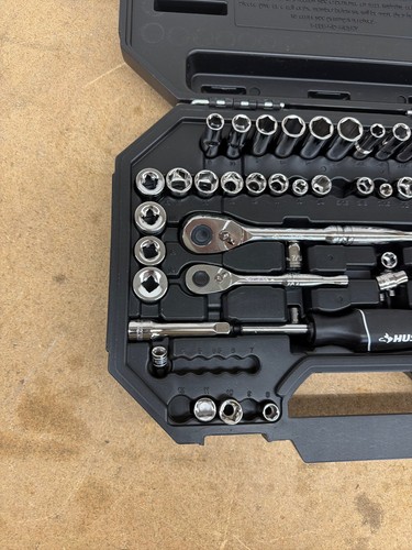 Husky 94-Piece SAE/Metric Mechanics Tool Set 1/4" & 3/8" Drive with Case READ - Image 5