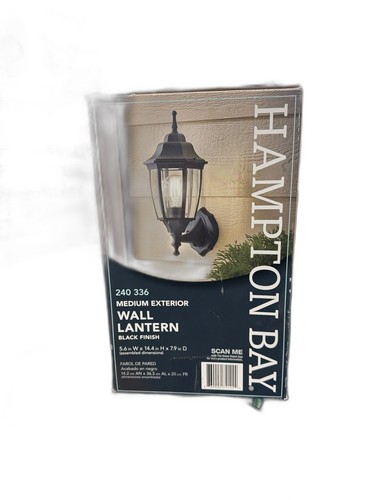Hampton Bay 14 in. 1-Light Black Hardwired Dusk-to-Dawn Wall Light Sconce - Image 6