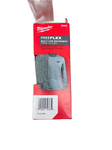 Milwaukee Men's X-Large Gray Cotton/Polyester Long-Sleeve Hybrid Work T-Shirt - Image 12