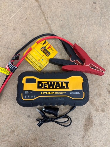 DEWALT 2500 Peak Amp Lithium Jump Starter with USB Power Bank and Carrying Case