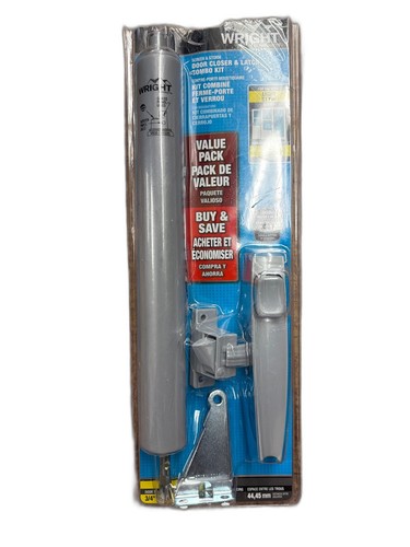 Wright Products Pneumatic Closer and Push Button Latch Combo Kit, Aluminum - Image 6