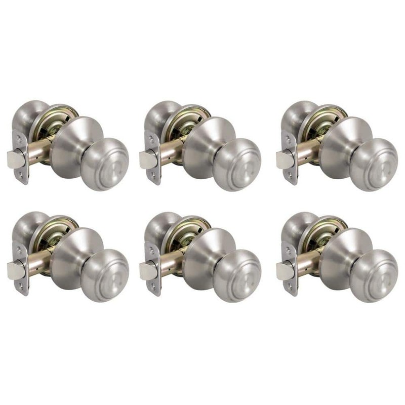Defiant Hartford Satin Nickel Hall/ Closet Door Knob Contractor Pack (6-Piece) - Image 6