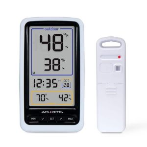 AcuRite Indoor/Outdoor Wireless Thermometer with Humidity and Clock