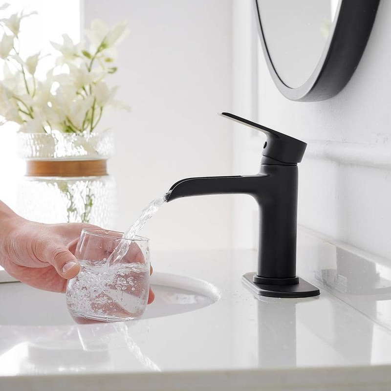 BWE Waterfall Single Handle Single Hole Modern Bathroom Faucet Bathroom - Image 4