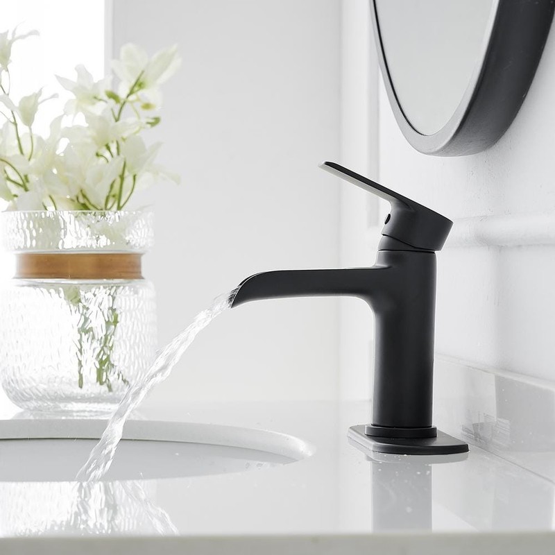 BWE Waterfall Single Handle Single Hole Modern Bathroom Faucet Bathroom - Image 5