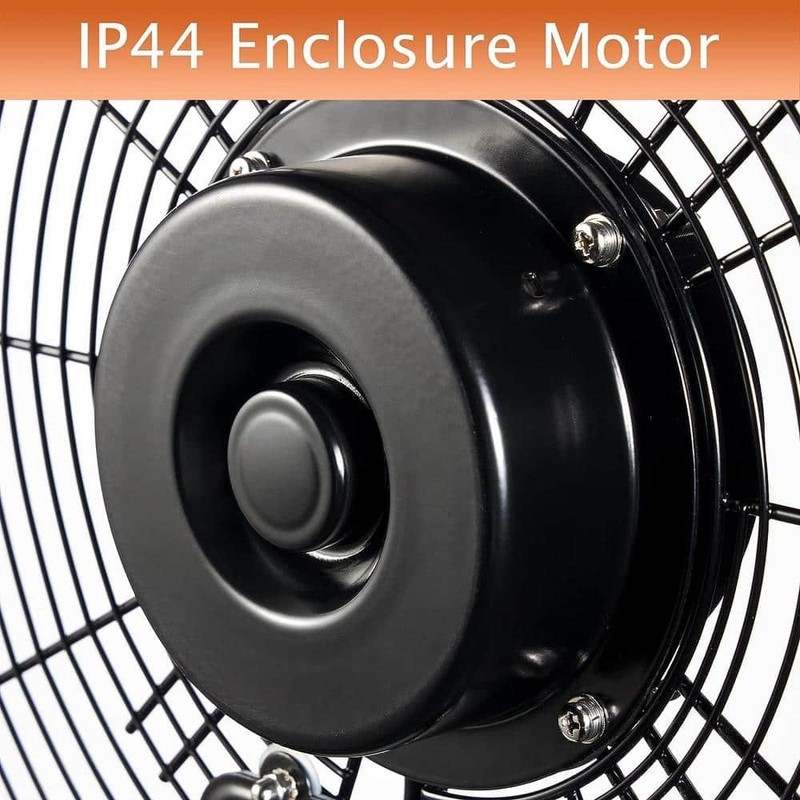 Edendirect 20" 3-Speed Oscillating High Velocity Wall Mount Fan Yellow GFCI Plug - Image 8
