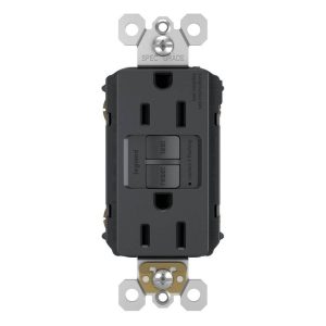 Legrand radiant 15 Amp 125 Volt GFCI Decorator Duplex Outlet, Graphite