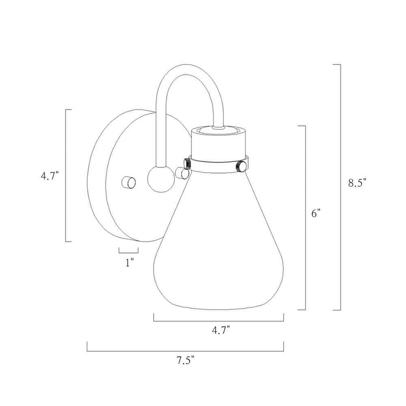 Uolfin Teardrop Brass Wall Sconce 1-Light Clear Glass Shade - Image 5