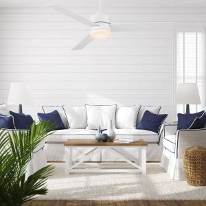 Hampton Bay Madison 52 in. Matte White Ceiling Fan with Adjustable LED Remote