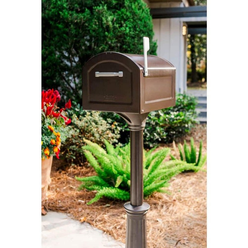 Architectural Mailboxes Centennial Rubbed Bronze Extra Large Steel Mailbox Post - Image 2