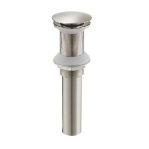 BWE Bathroom Sink Pop-Up Drain Without Overflow in Brushed Nickel