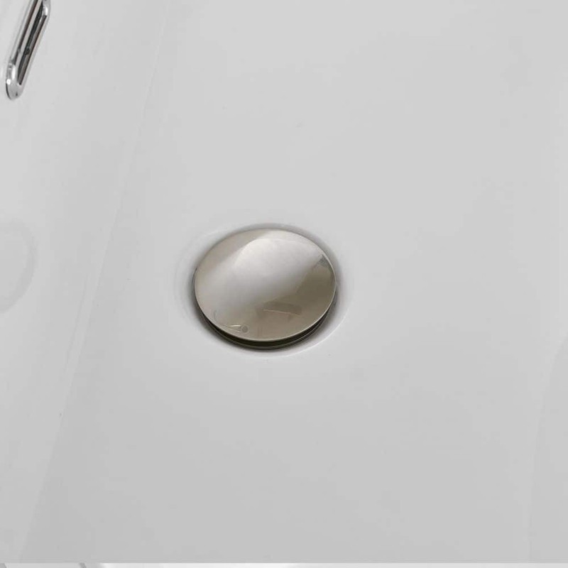 BWE Bathroom Sink Pop-Up Drain Without Overflow in Brushed Nickel - Image 2