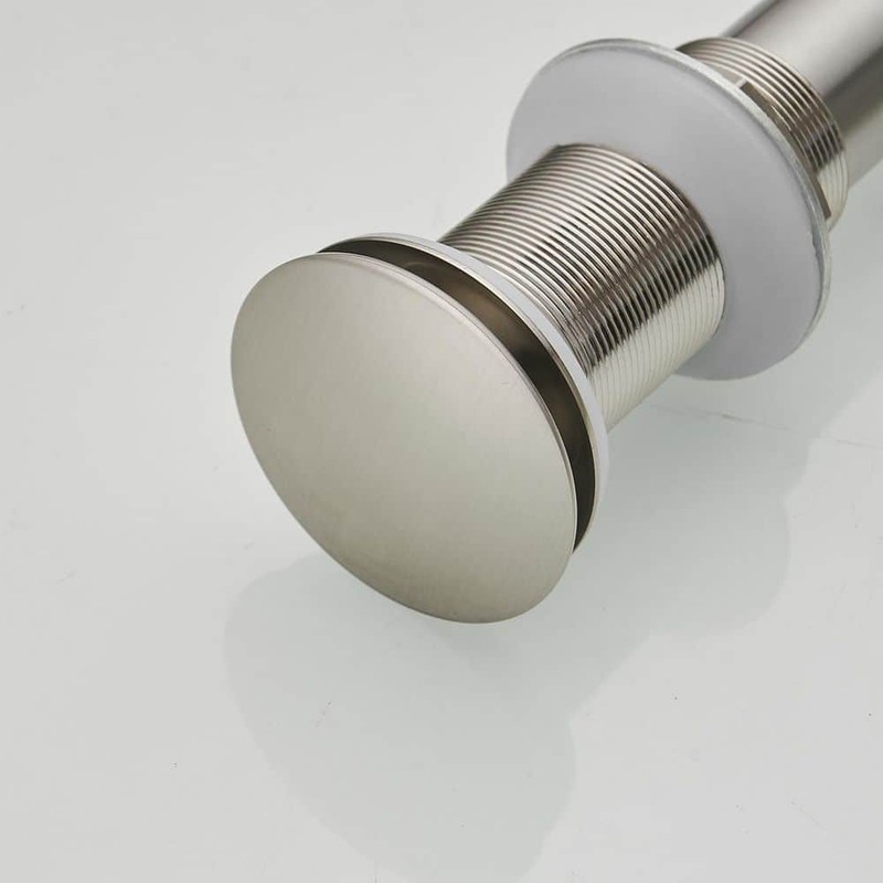 BWE Bathroom Sink Pop-Up Drain Without Overflow in Brushed Nickel - Image 5