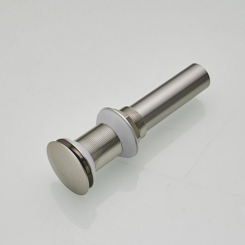 BWE Bathroom Sink Pop-Up Drain Without Overflow in Brushed Nickel - Image 6