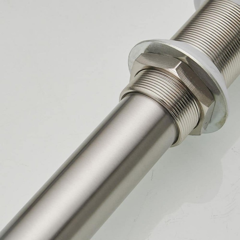 BWE Bathroom Sink Pop-Up Drain Without Overflow in Brushed Nickel - Image 7