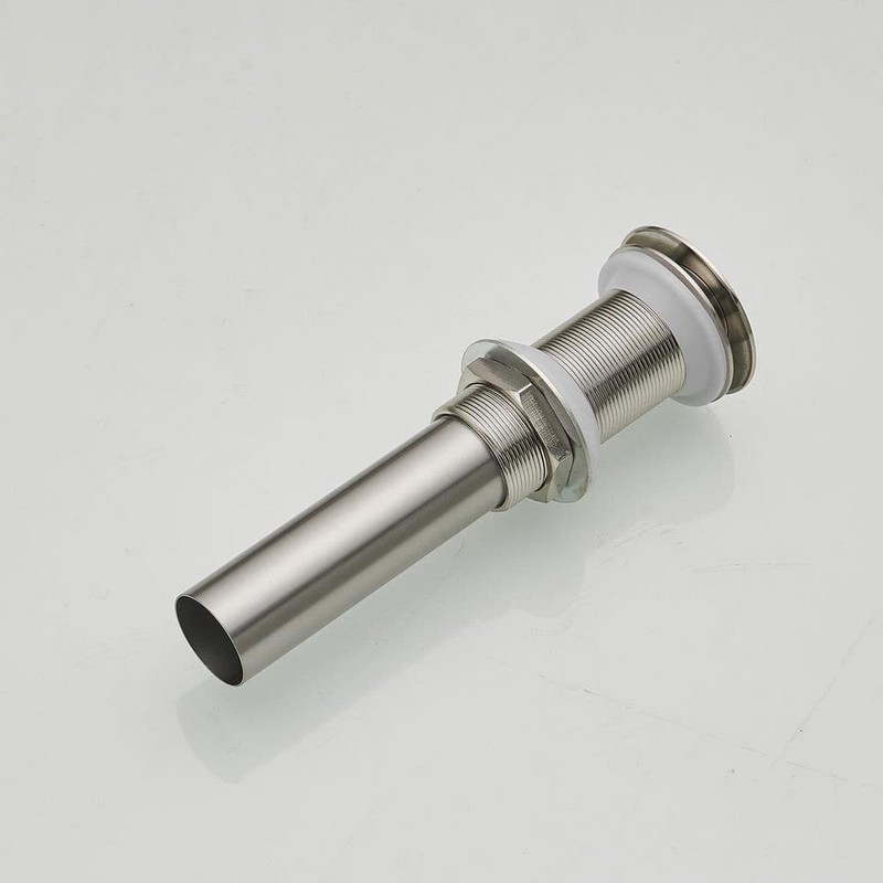 BWE Bathroom Sink Pop-Up Drain Without Overflow in Brushed Nickel - Image 9