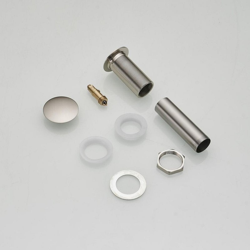 BWE Bathroom Sink Pop-Up Drain Without Overflow in Brushed Nickel - Image 10