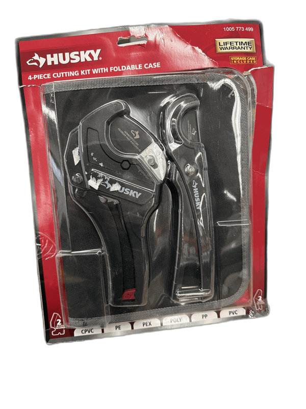 Husky 4-Piece PVC Cutting Kit with Foldable Pouch """NO Replacement Blades"""