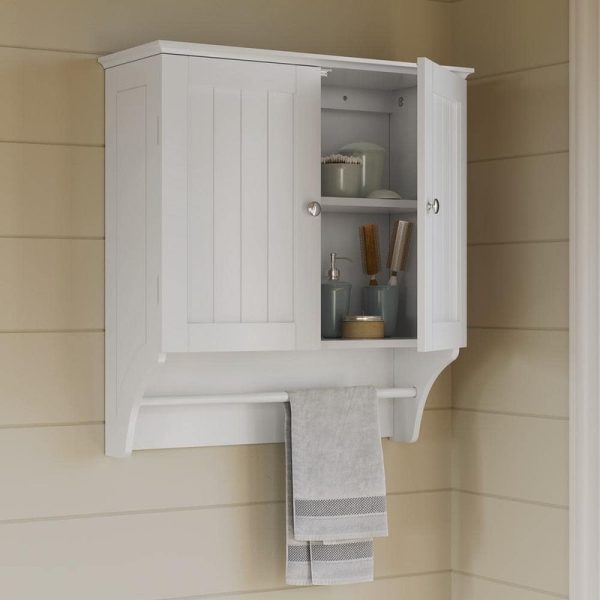 RiverRidge Home Ashland 23.8" W x 25.4" H Bathroom Storage Wall Cabinet White