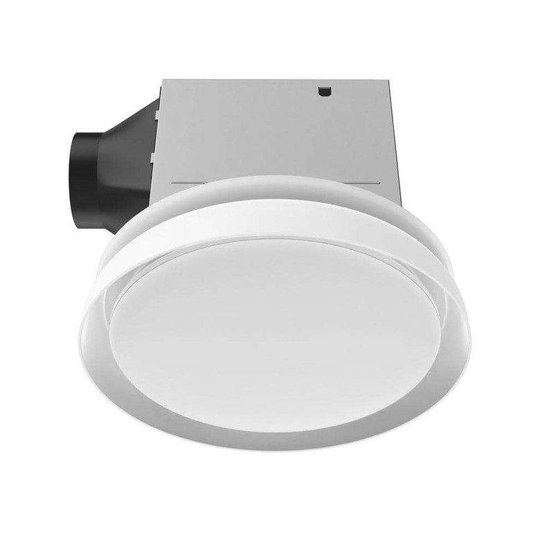 Commercial Electric 80/110 CFM Round Bathroom Exhaust Fan LED Night Light Sensor - Image 6