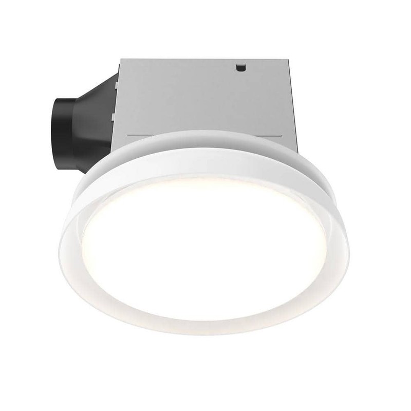 Commercial Electric 80/110 CFM Round Bathroom Exhaust Fan LED Night Light Sensor - Image 7