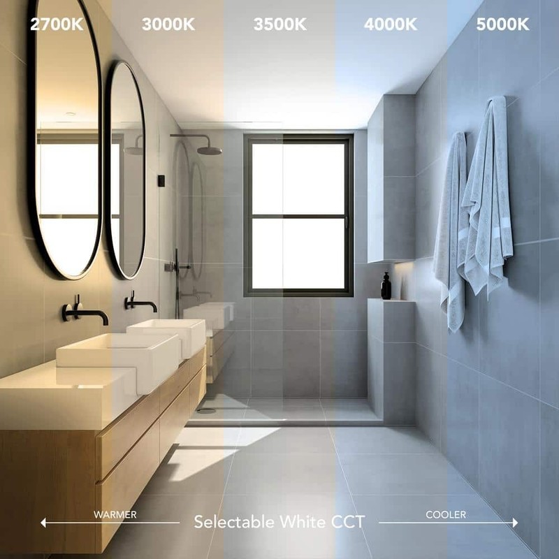 Commercial Electric 80/110 CFM Round Bathroom Exhaust Fan LED Night Light Sensor - Image 12