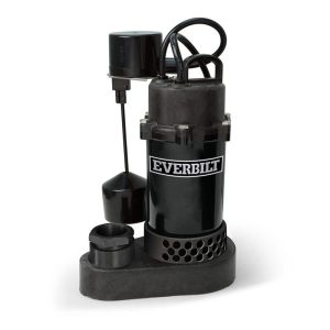Everbilt 1/4 HP Aluminum Submersible Sump Pump Vertical Switch