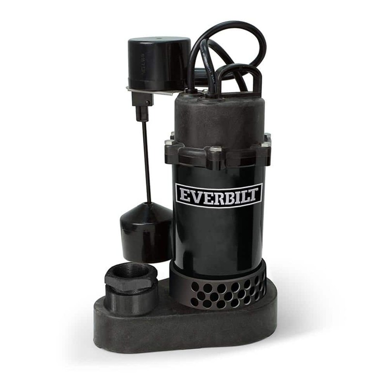 Everbilt 1/4 HP Aluminum Submersible Sump Pump Vertical Switch