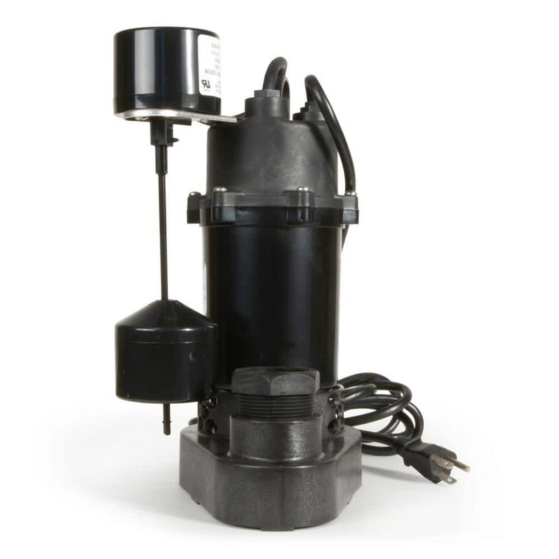 Everbilt 1/4 HP Aluminum Submersible Sump Pump Vertical Switch - Image 6