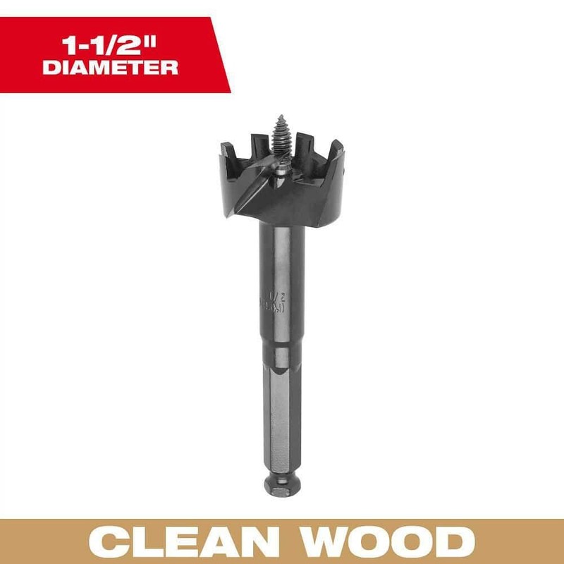 Milwaukee 1-1/2 in. Selfeed High-Speed Steel Wood Boring Bit (1-Pack)