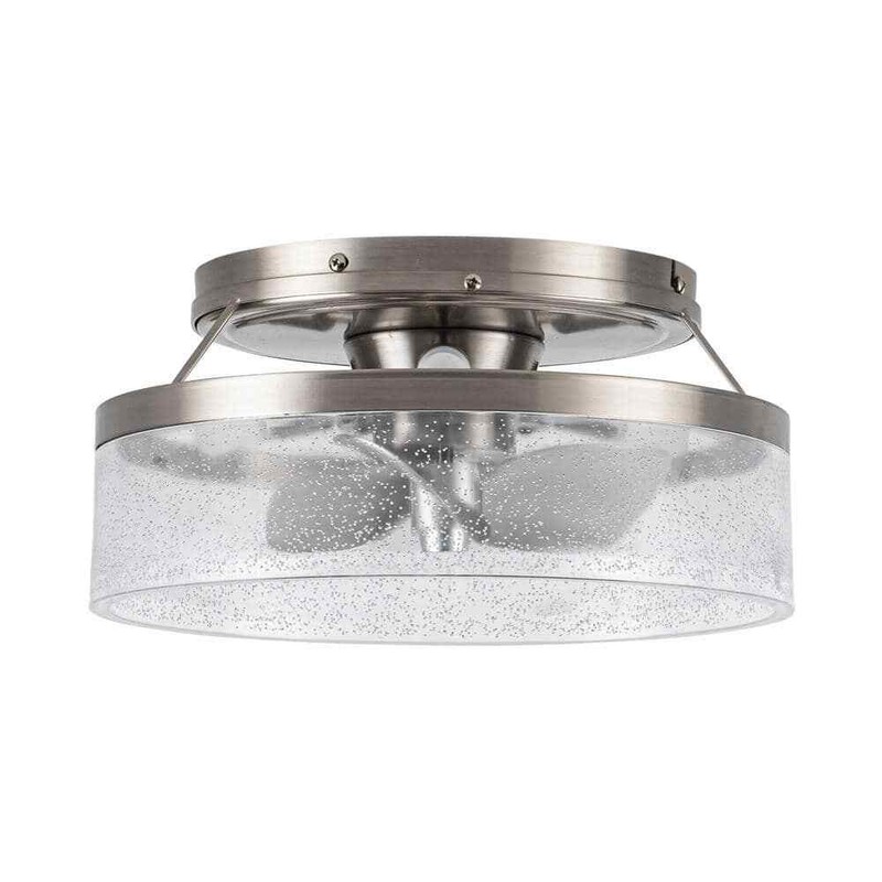 IHOMEadore 12.6 in. Indoor Stain Nickel Flush Mount Caged Ceiling Fan w/Remote - Image 12