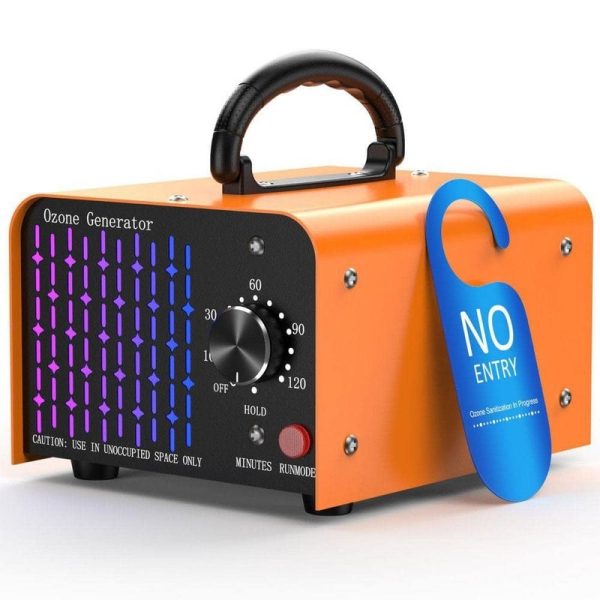 WOCK 7000 sq. ft. 80,000 mg Ozone Generator Orange with Timer for Cars, Rooms