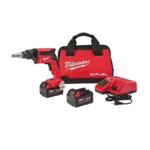 Milwaukee M18 FUEL 18V Brushless Cordless Drywall Screw Gun, 2x 5.0Ah Batteries