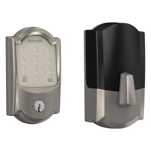 Schlage Camelot Satin Nickel Wifi Electronic Touchscreen Door Deadbolt Lock