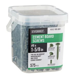 Everbilt #9 x 1-5/8 in. Ribbed Flat Head T25 Cement Board Screw 575-Pack