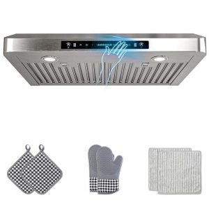 INATECK 30 in. 600 CFM Ducted Range Hood Stainless 3-Venting Touch Control