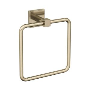 Amerock Appoint 7-1/16 in. (179 mm) L Towel Ring in Golden Champagne