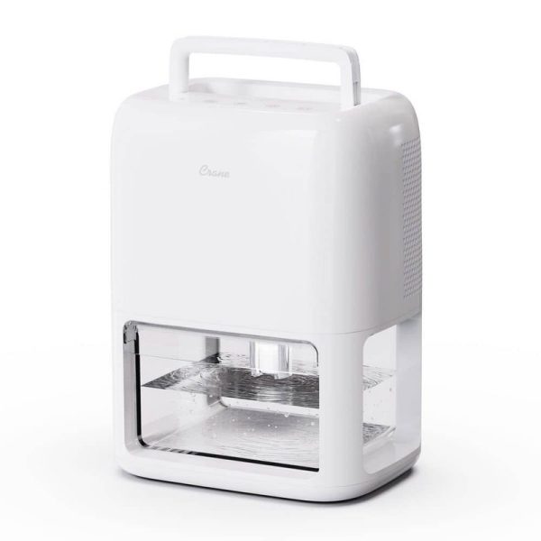 Crane 3.8 pt. 200 sq. ft. Dehumidifier White - 1 pint/day Moisture Removal