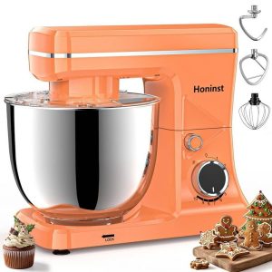 JEREMY CASS 6 qt. 10-Speed Orange Stand Mixer with Splash Cover, Tilt-Head